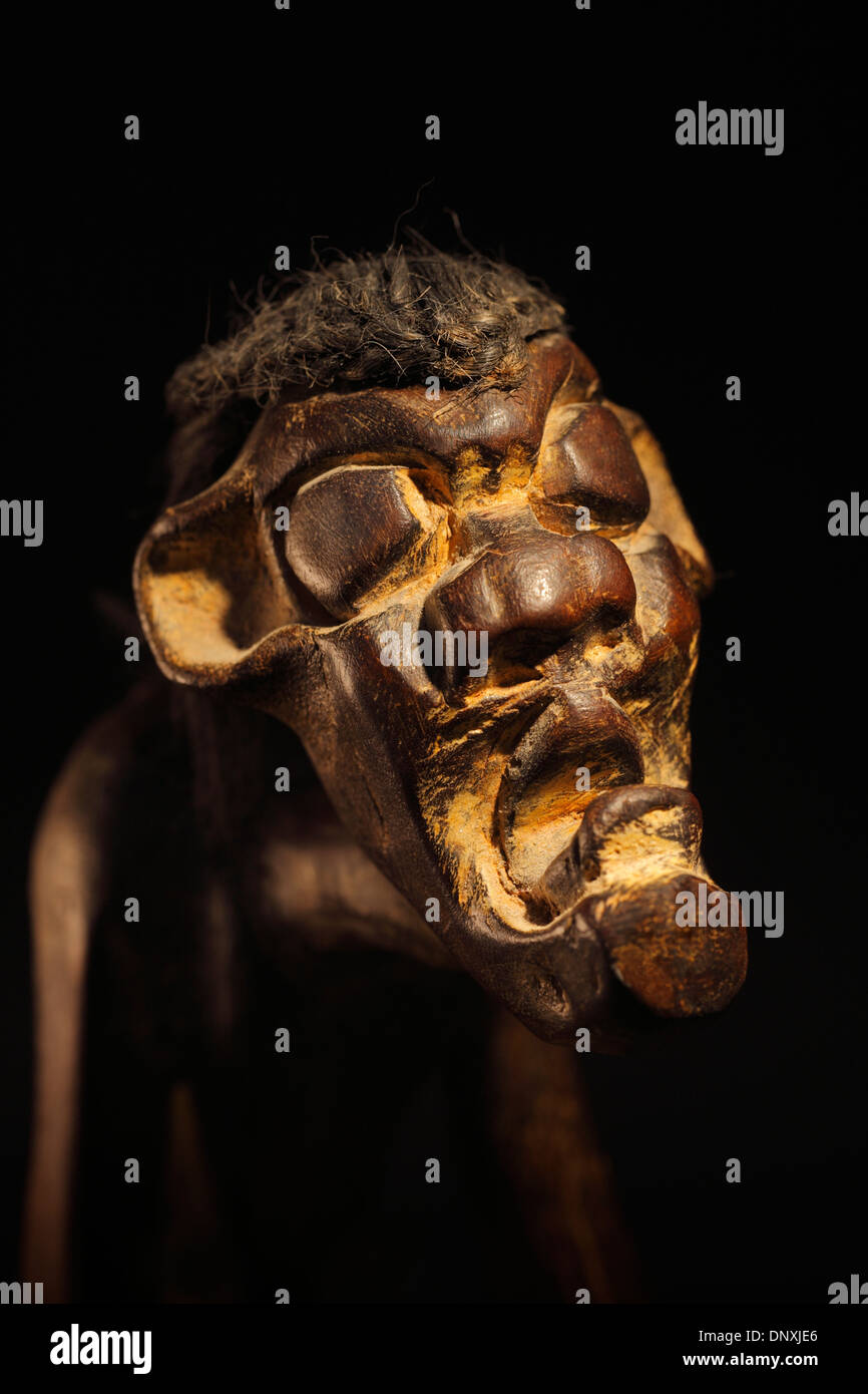 Sculpture ethniques effrayant. Banque D'Images