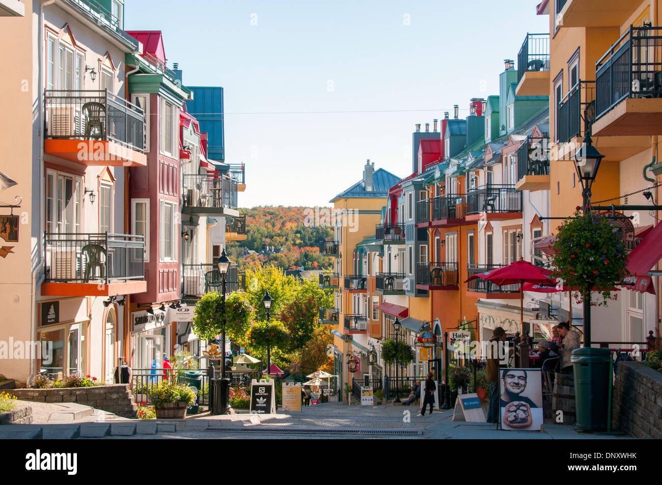 Village de villégiature de Mont Tremblant Laurentides Québec Banque D'Images