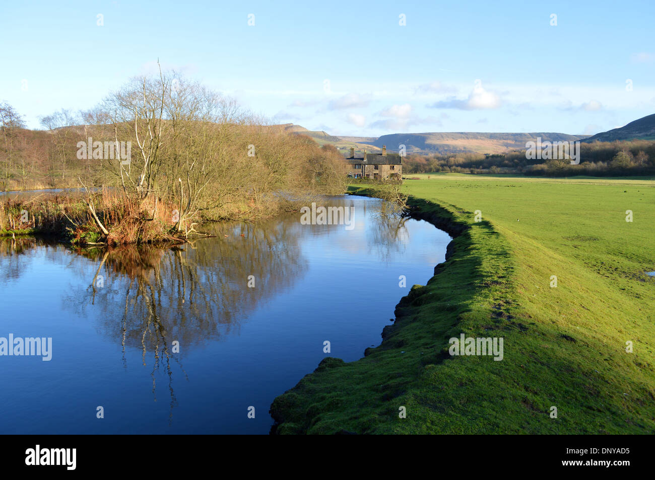 Dans Friezland la rivière Tame Oldham Banque D'Images