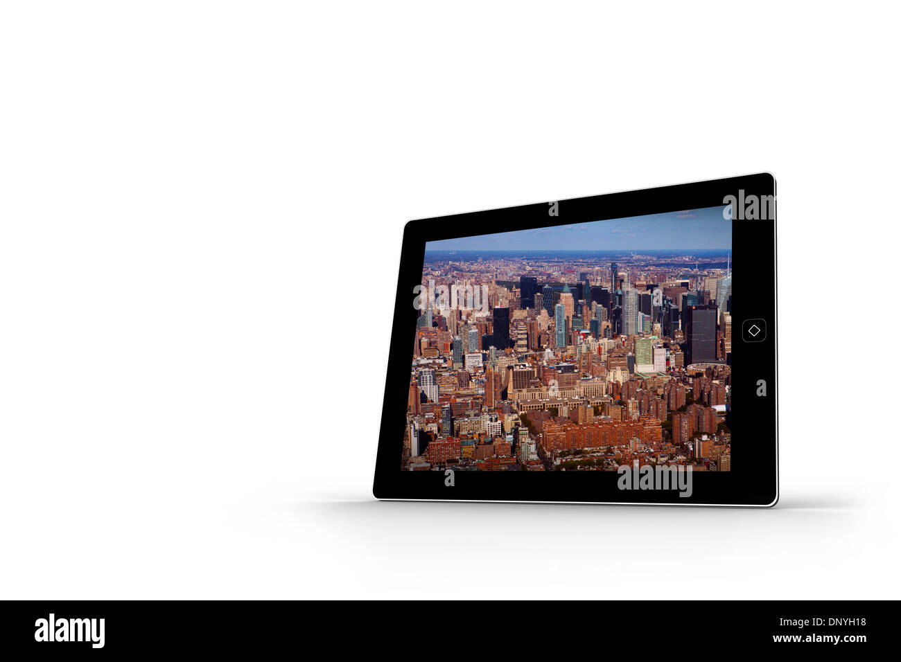 New York sur écran de tablette Banque D'Images