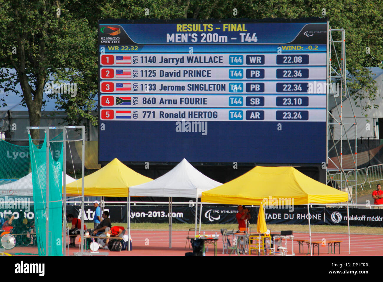 Championnat du monde international de Para athlétisme 2013, IPC, Venissieux, LYON, Rhone, Rhone Alpes, France. Banque D'Images