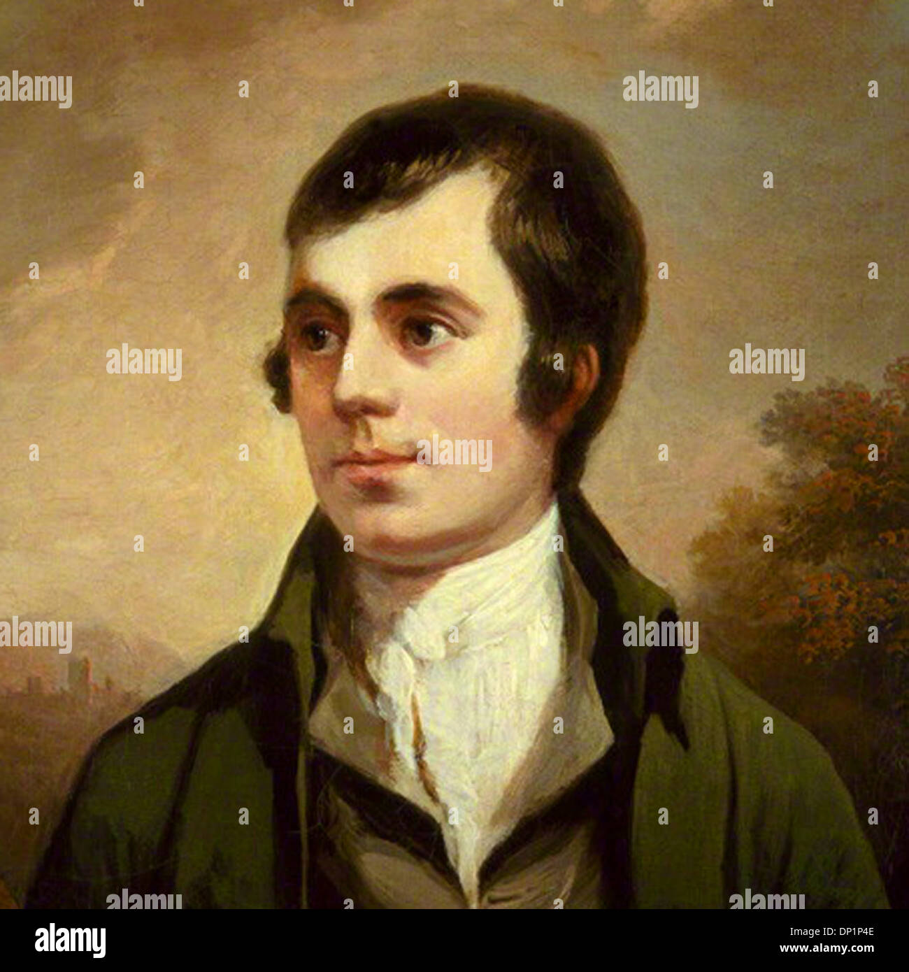 Robert Burns (1759-1796), poète écossais et parolier. Archives presse Service Portrait Banque D'Images