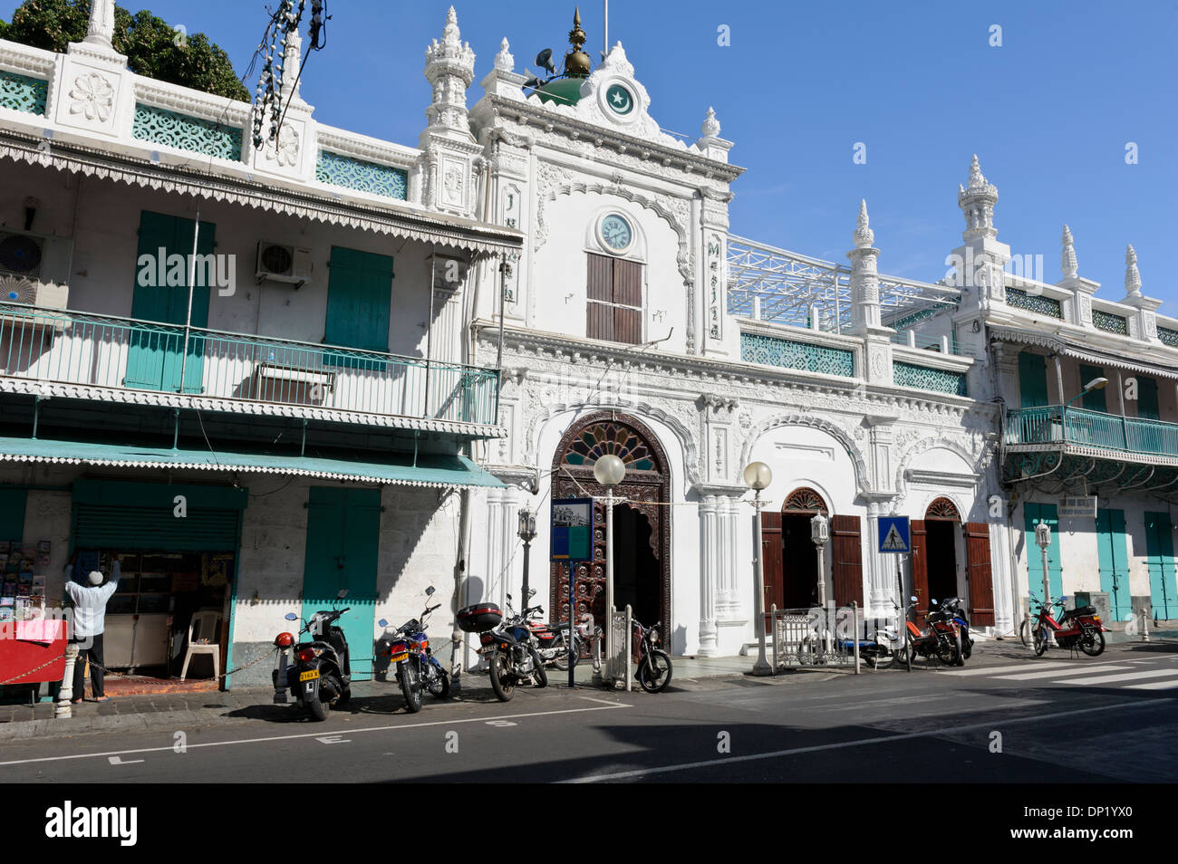 Jummah Masjid est une mosquée à Port Louis qui date des années 1850, l'île Maurice. Banque D'Images