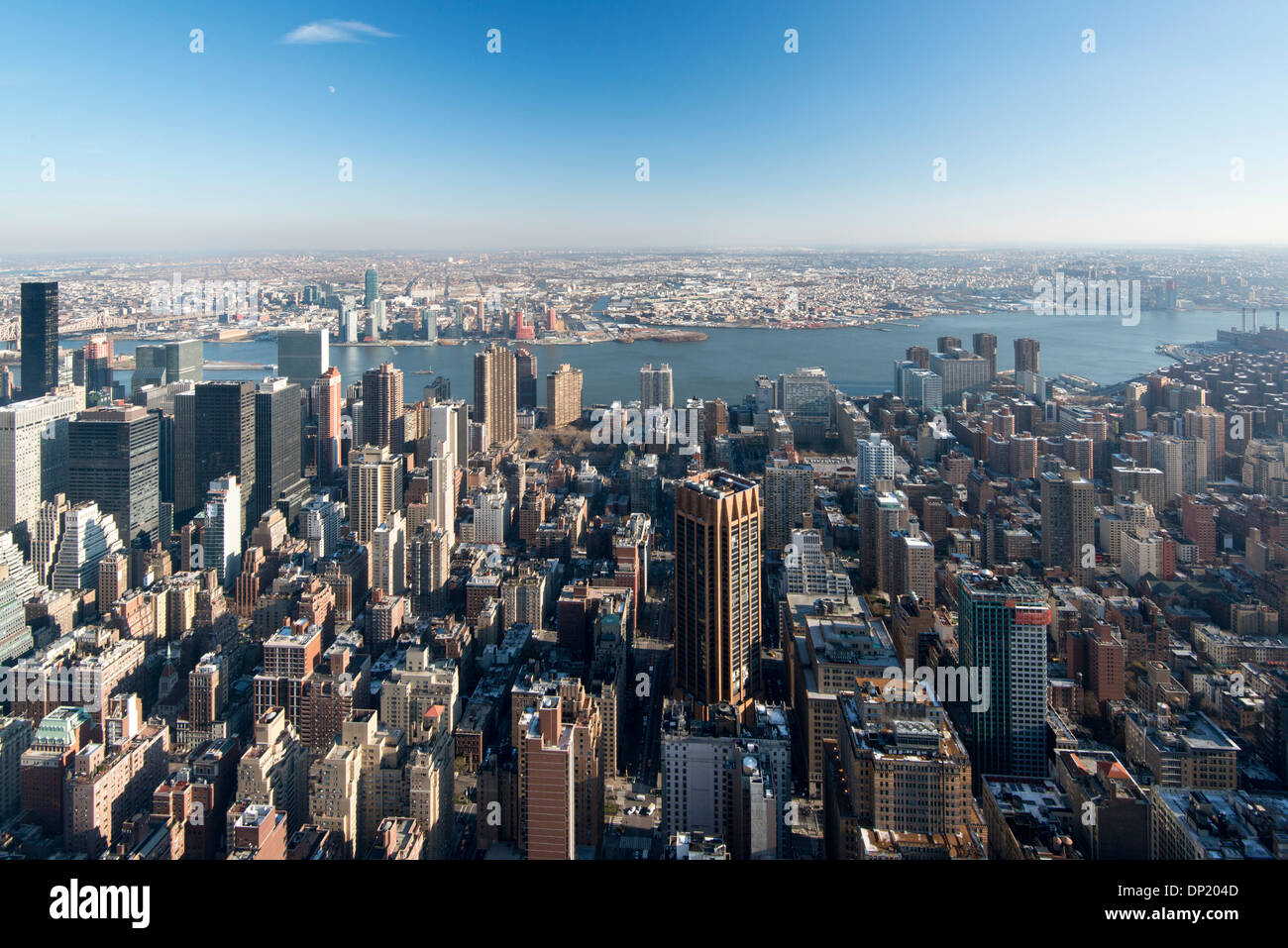 Vue depuis l'Empire State Building, Manhattan, New York City, New York, USA Banque D'Images