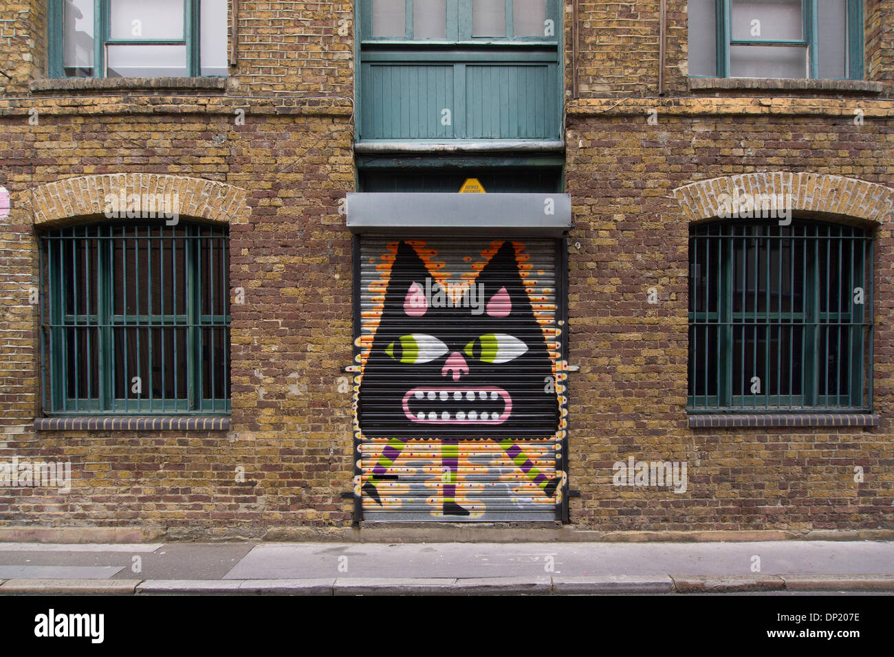 Graffiti dans Shoreditch, Londres, Angleterre, Royaume-Uni Banque D'Images