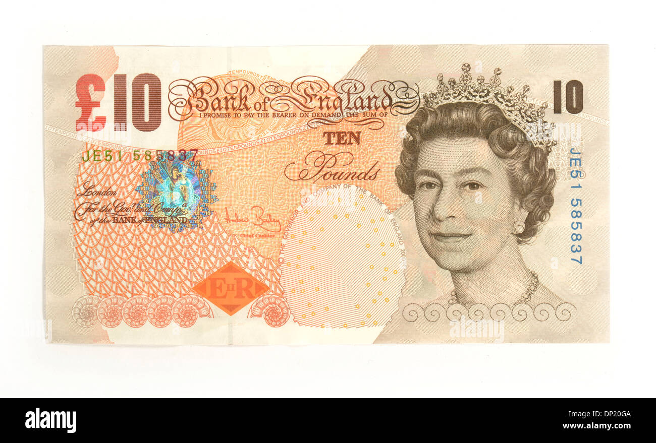 10 livre sterling, euros, avant Banque D'Images