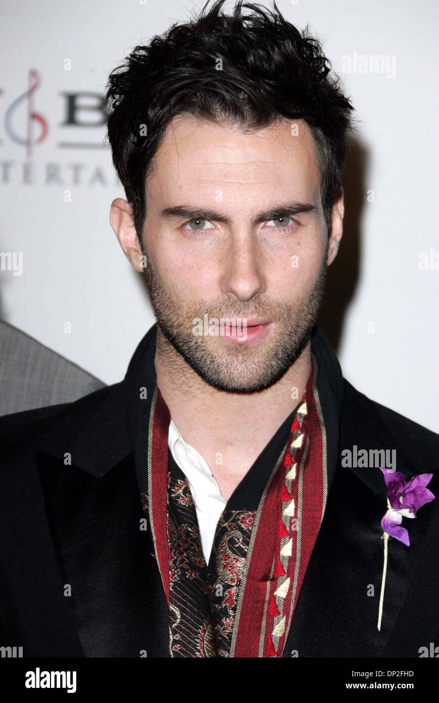 Le 2 mai 2006 - Roosevelt Hotel, Los Angeles, USA - ADAM LEVINE.Maroon 5.SONY BMG GRAMMY Awards 2006 PARTIE.Roosevelt Hotel, Los Angeles, USA.08-Feb-06.65186.K47699 AQL.CREDIT : crédit(Image : © Globe Photos/ZUMAPRESS.com) Banque D'Images