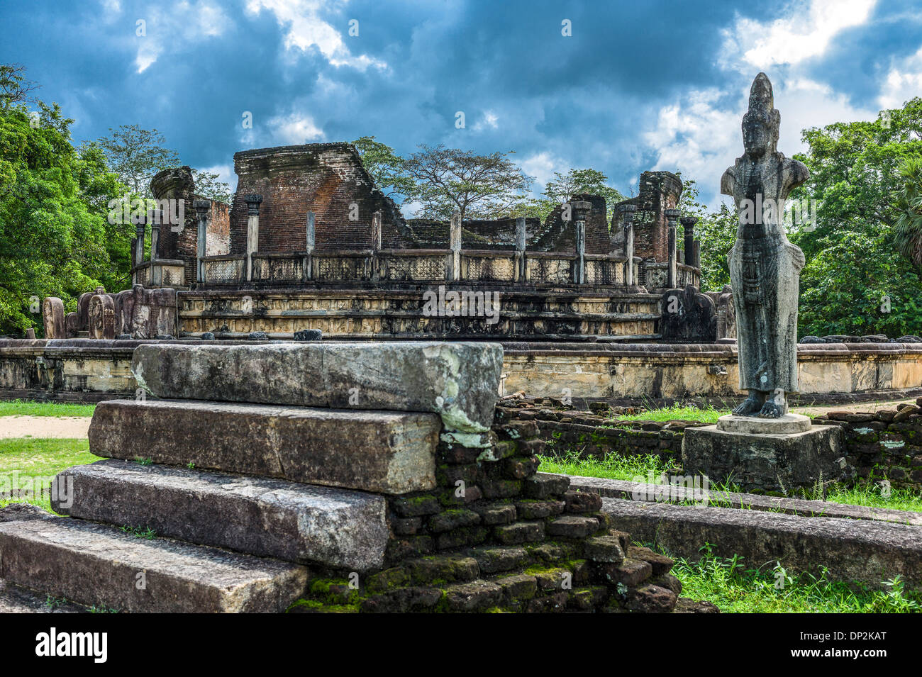 Asie Sri Lanka, Polonnaruwa, les ruines de la capitale médiévale Banque D'Images