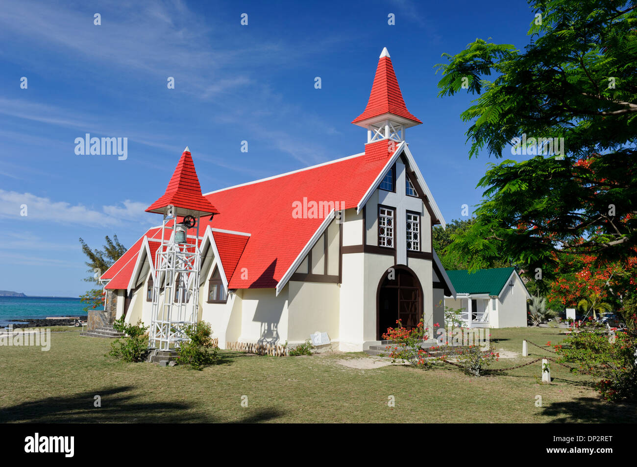Chapelle Notre Dame Auxiliatrice, Cap Malheurueux, Maurice. Banque D'Images