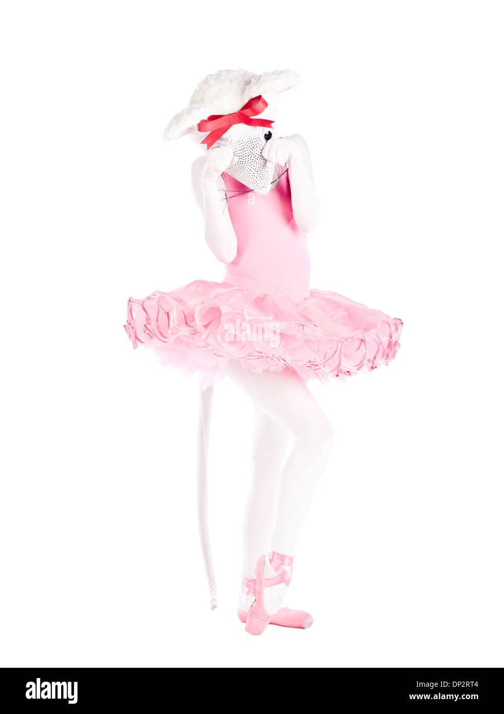 Angelina Ballerina est timide photographiés en studio. Banque D'Images