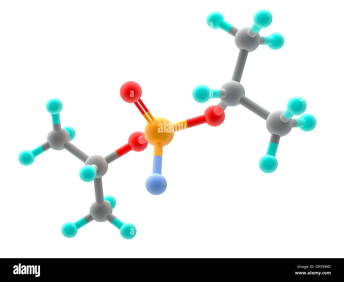 Molécule de gaz neurotoxique sarin Banque D'Images