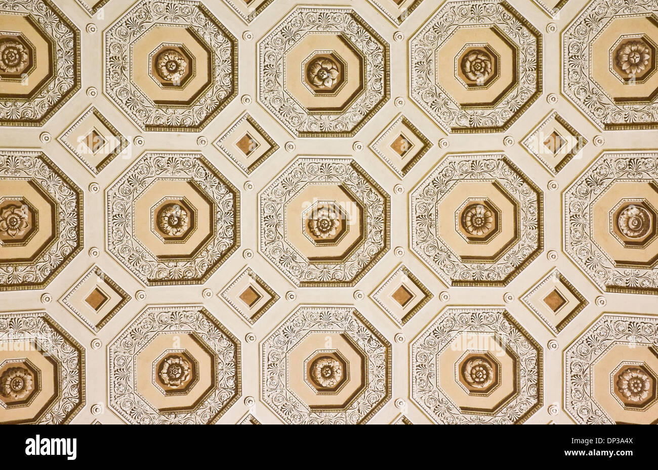 Détails de plafond dans la Cité du Vatican Rome Italie Banque D'Images