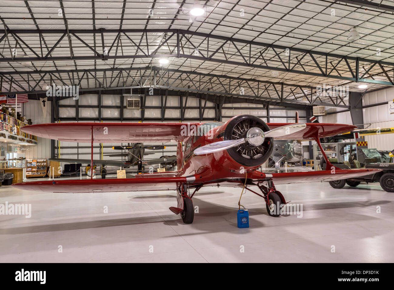Beechcraft Model 17 Staggerwing, 1930 nous avions biplans, Legacy Flight Museum, Rexburg (Idaho, USA Banque D'Images