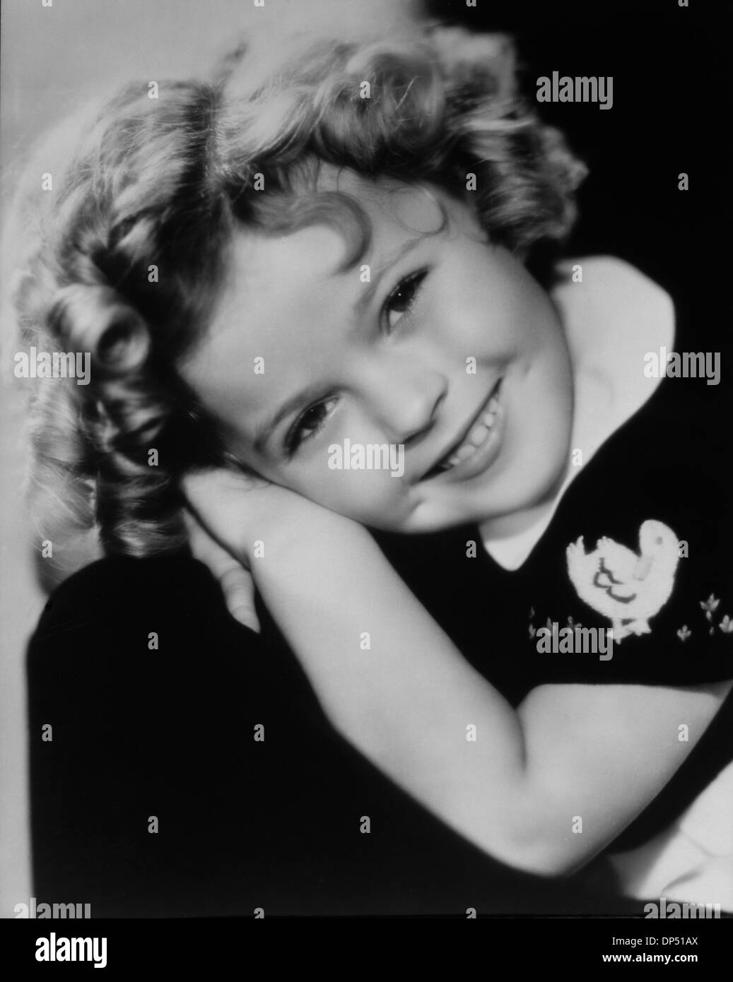Shirley Temple, Smiling Portrait, Close Up, vers 1935 Banque D'Images
