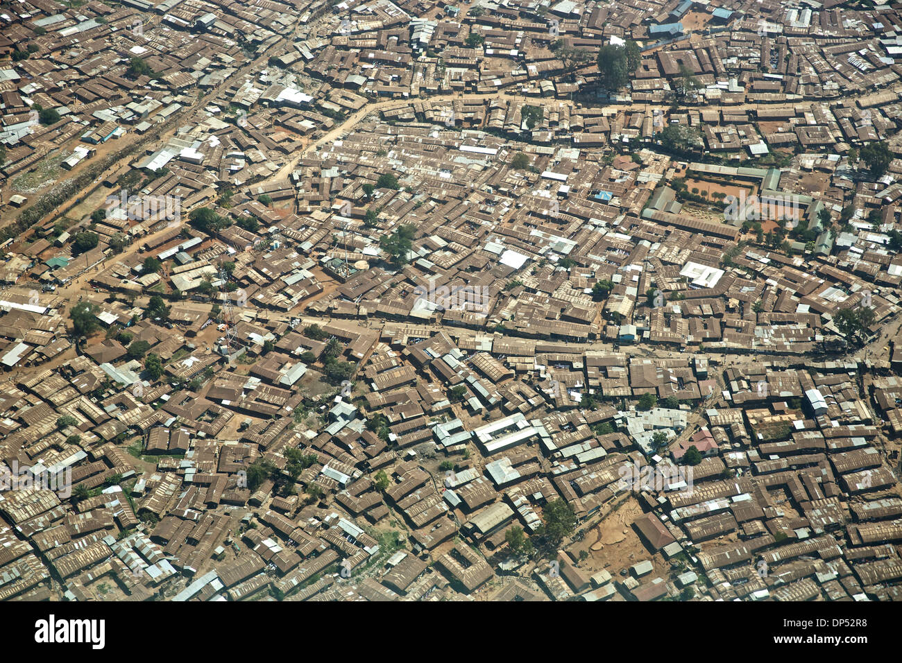 Nairobi, la capitale du Kenya, vue aérienne. Banque D'Images