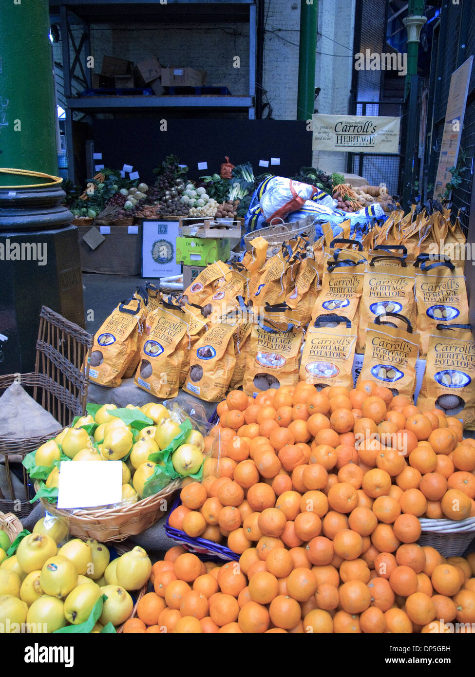 Les étals de marché Borough Market Southwark London England Banque D'Images