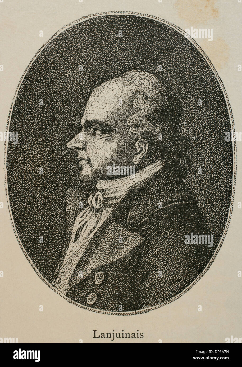 Jean Denis Lanjuinais (1753-1827). Avocat et homme politique français. La gravure à l'histoire universelle, 1881. Banque D'Images