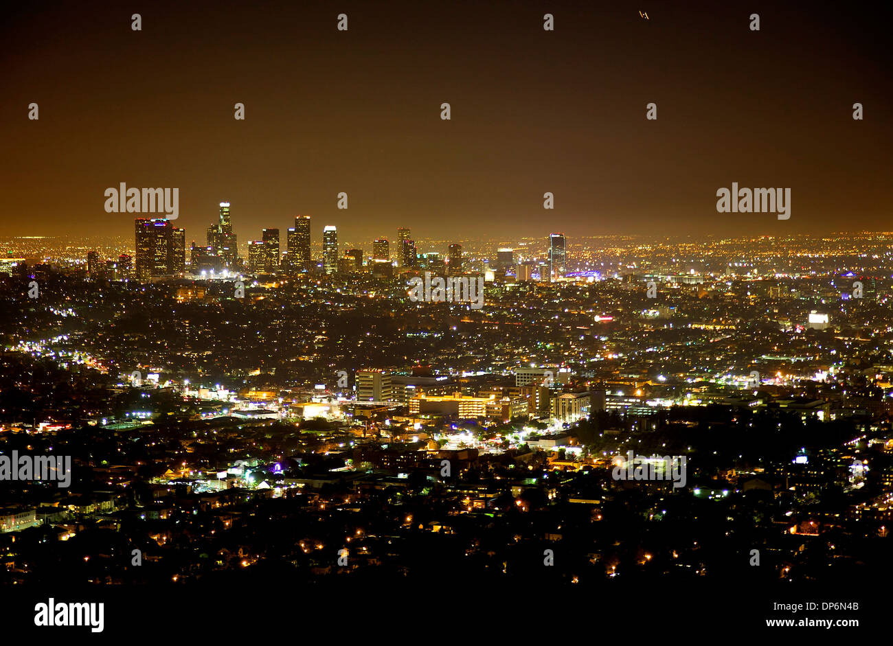 Vue de Los Angeles, Californie, États-Unis d'Amérique, USA la nuit de l'Observatoire Griffith Banque D'Images