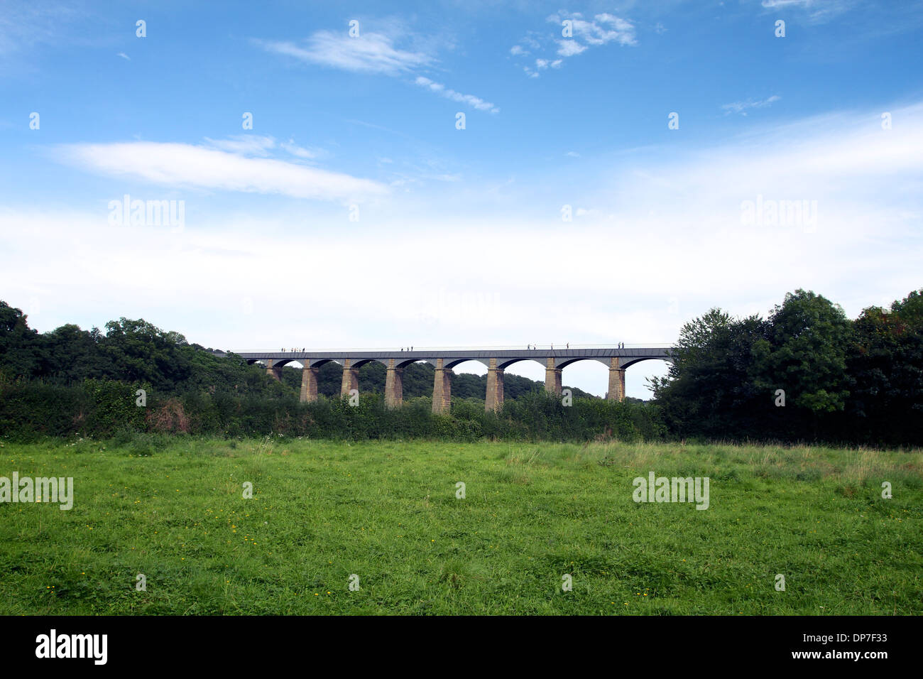 Aqueduc de Pontcysyllte, au nord du Pays de Galles, bâtiment classé et un site du patrimoine mondial construit par Thomas Telford Banque D'Images