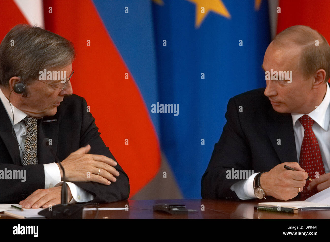 Wolfgang Schüssel et Vladimir Poutine à 'La Russie - UE Sommet de Sotchi. (Crédit Image : © PhotoXpress/ZUMA Press) RESTRICTIONS : l'Amérique du Nord et du sud de l'homme SEULEMENT ! Banque D'Images
