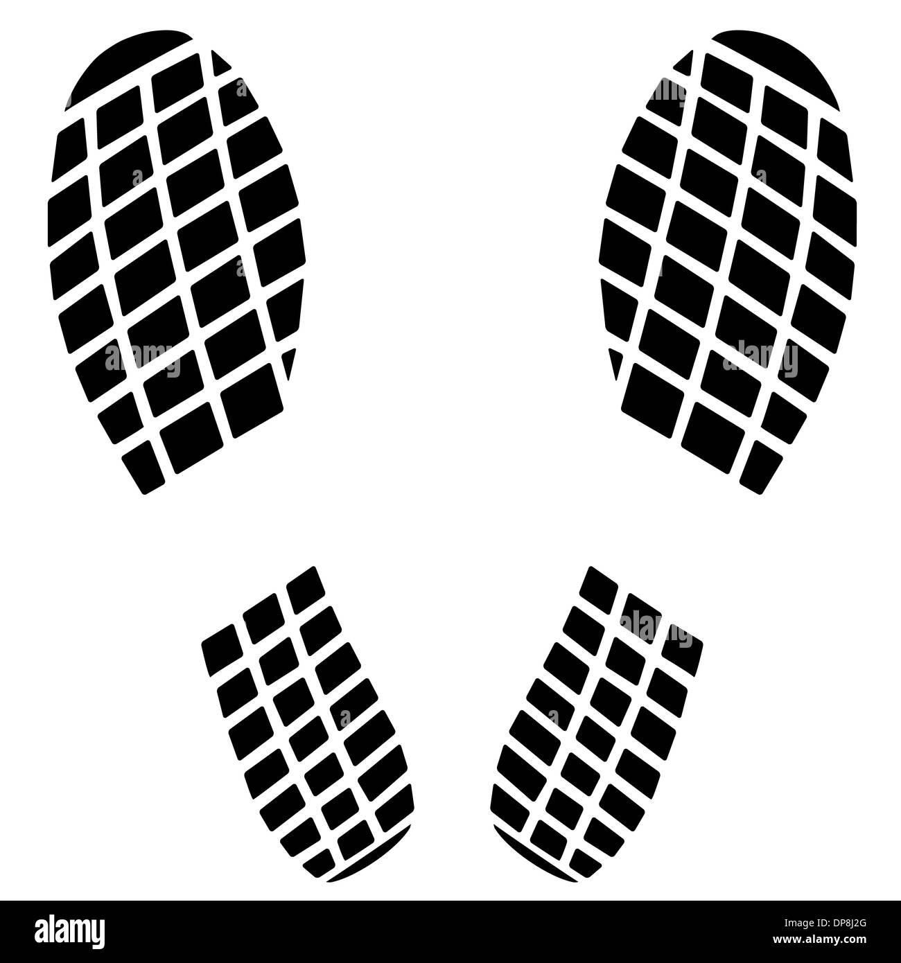 L'icône de l'empreinte noire Banque D'Images