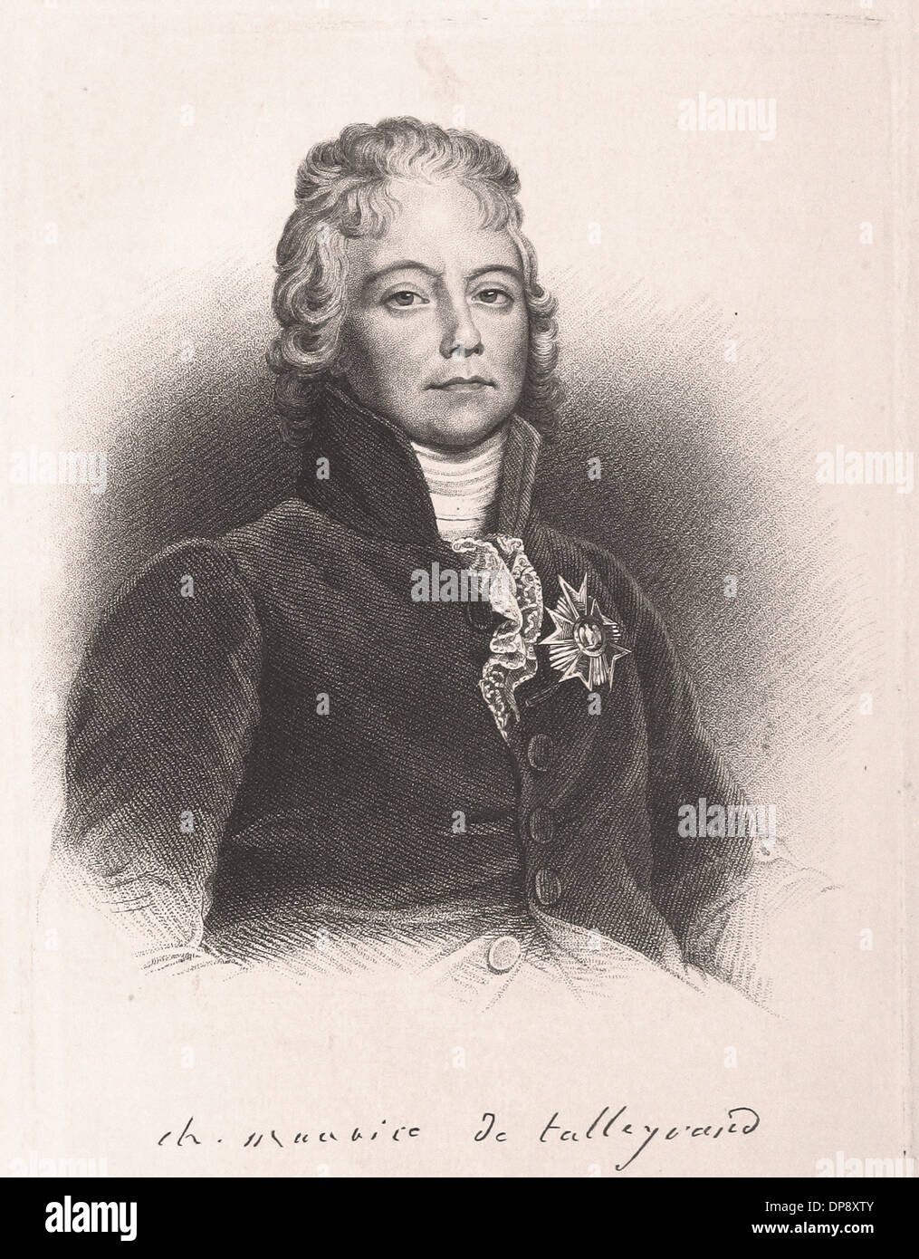 Charles-Maurice de Talleyrand-Périgord - Gravure XIX ème siècle français Banque D'Images