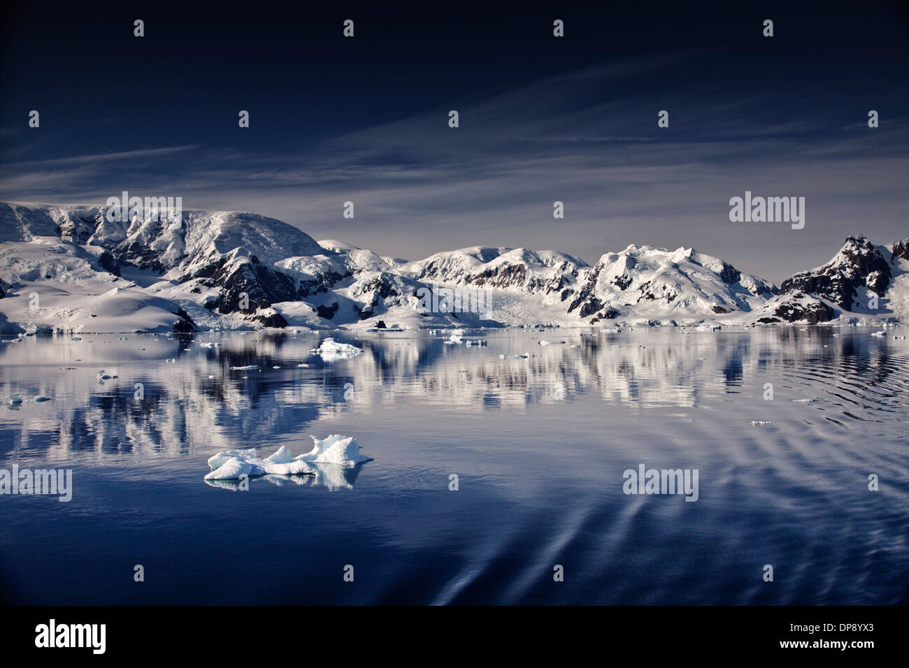 Paradise Bay, péninsule antarctique Banque D'Images