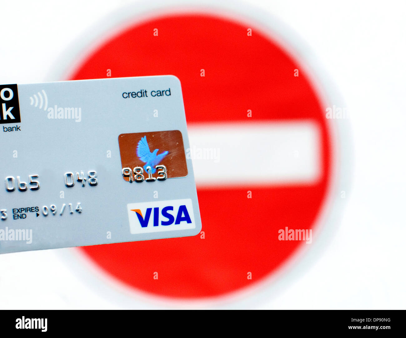 Maxed-out d'une carte de crédit Visa, Londres Banque D'Images