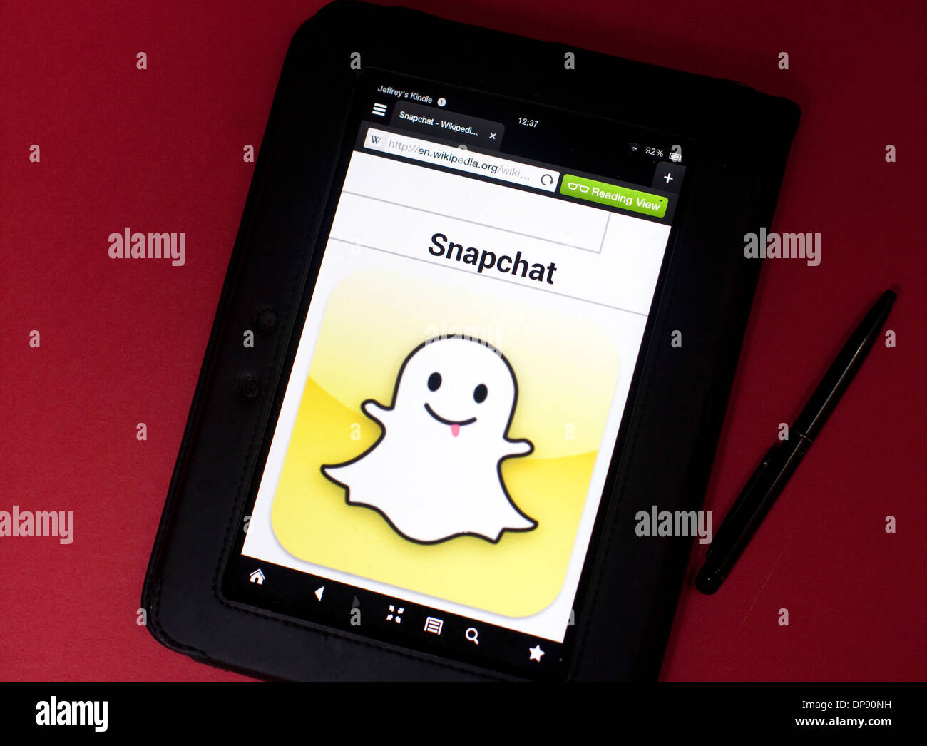 Logo de Snapchat photo messaging app, Londres Banque D'Images