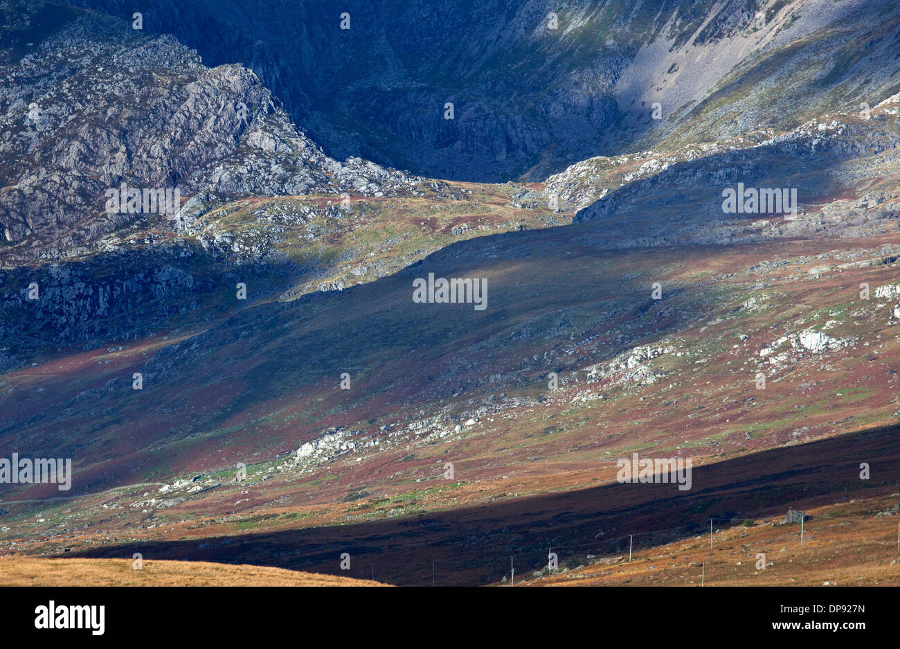 Photographie de montagne de Capel Curig dans chemin de Llyn Ogwen Gwynedd Snowdonia National Park au nord du Pays de Galles Royaume-uni Eur Banque D'Images