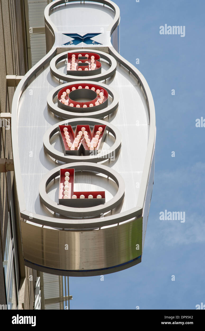 Lucky Strike Bowling du centre-ville de Denver. Banque D'Images