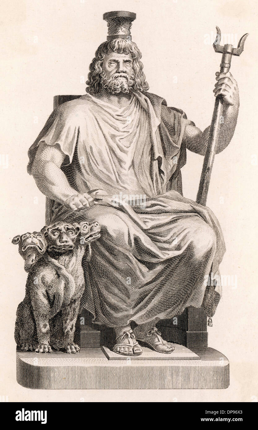Mythe classique : le dieu Hadès - dis - Pluton. Banque D'Images