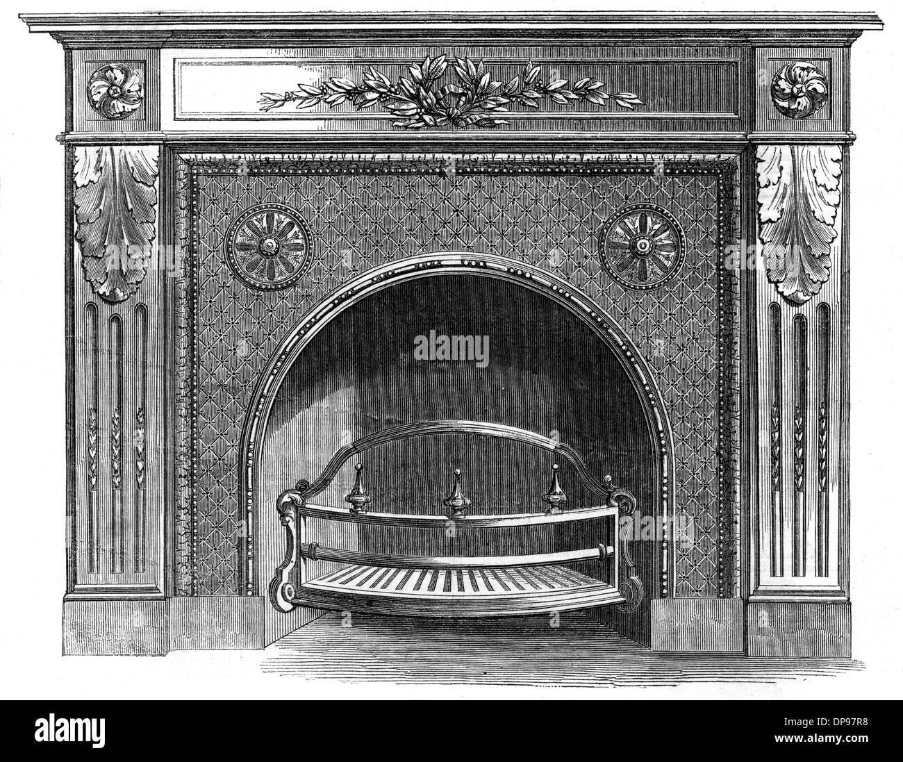 Exposition internationale - Messrs Feetham poêle 1862 Banque D'Images