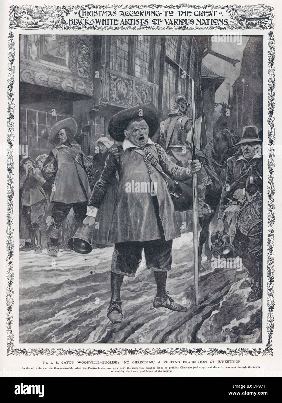 Crieur puritain Banque D'Images