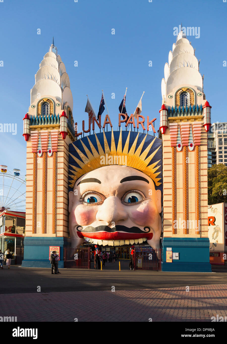 Luna Park Amusement center sur rive nord du port de Sydney, Australie Banque D'Images