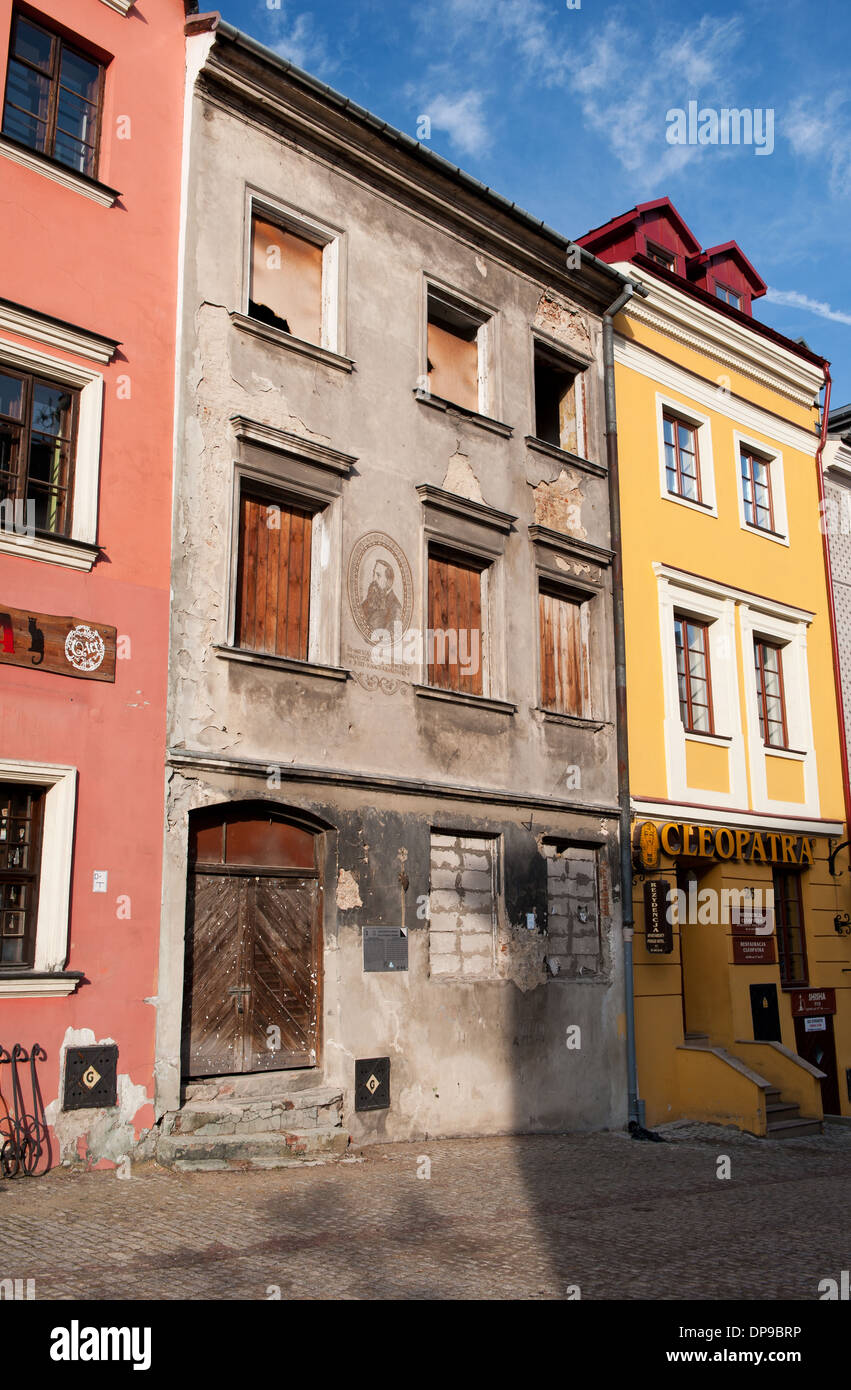 Immeuble ancien à Lublin Banque D'Images