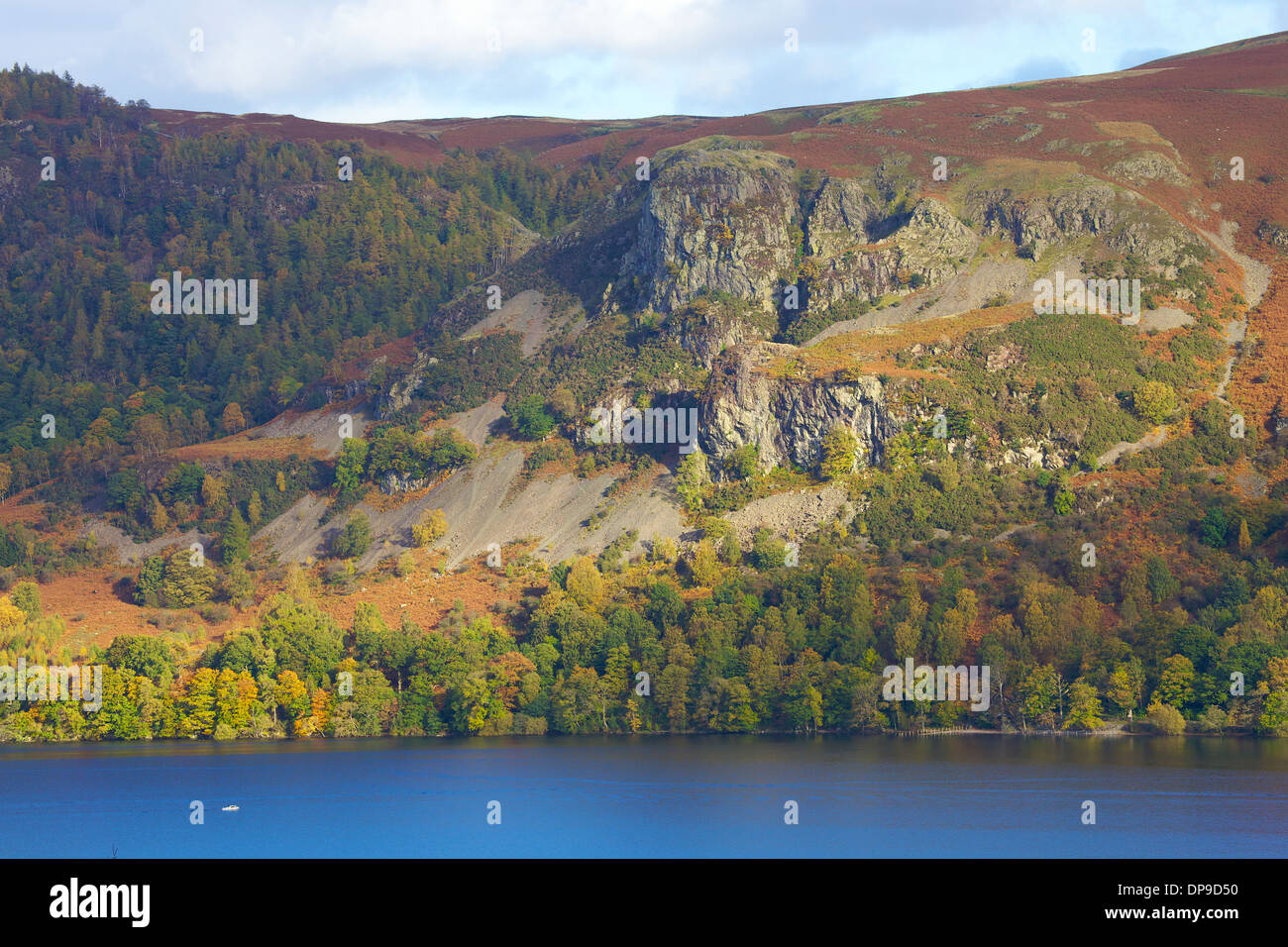 Au-dessus de la baie de Falcon Cragg Barrow Derwent Water Lake District National Park Cumbria England Royaume-Uni Grande-Bretagne Banque D'Images