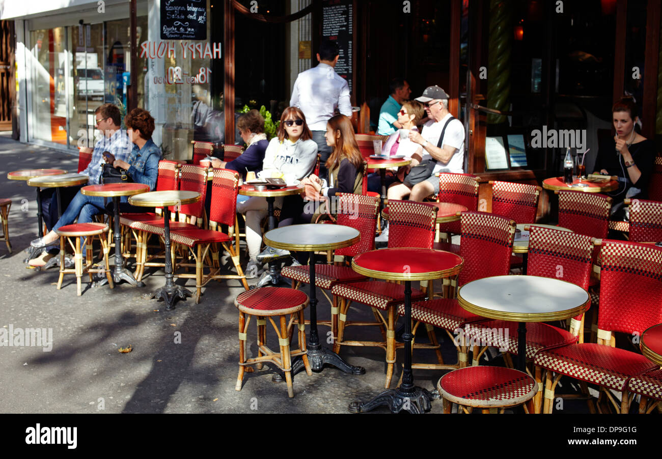 Café de la rue à Paris, France Banque D'Images
