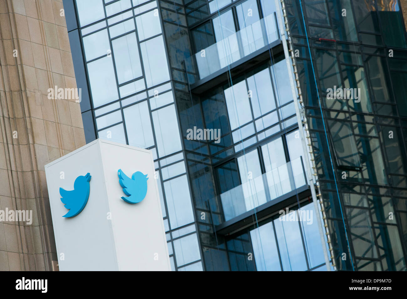 Le siège de Twitter à San Francisco, Californie. Banque D'Images