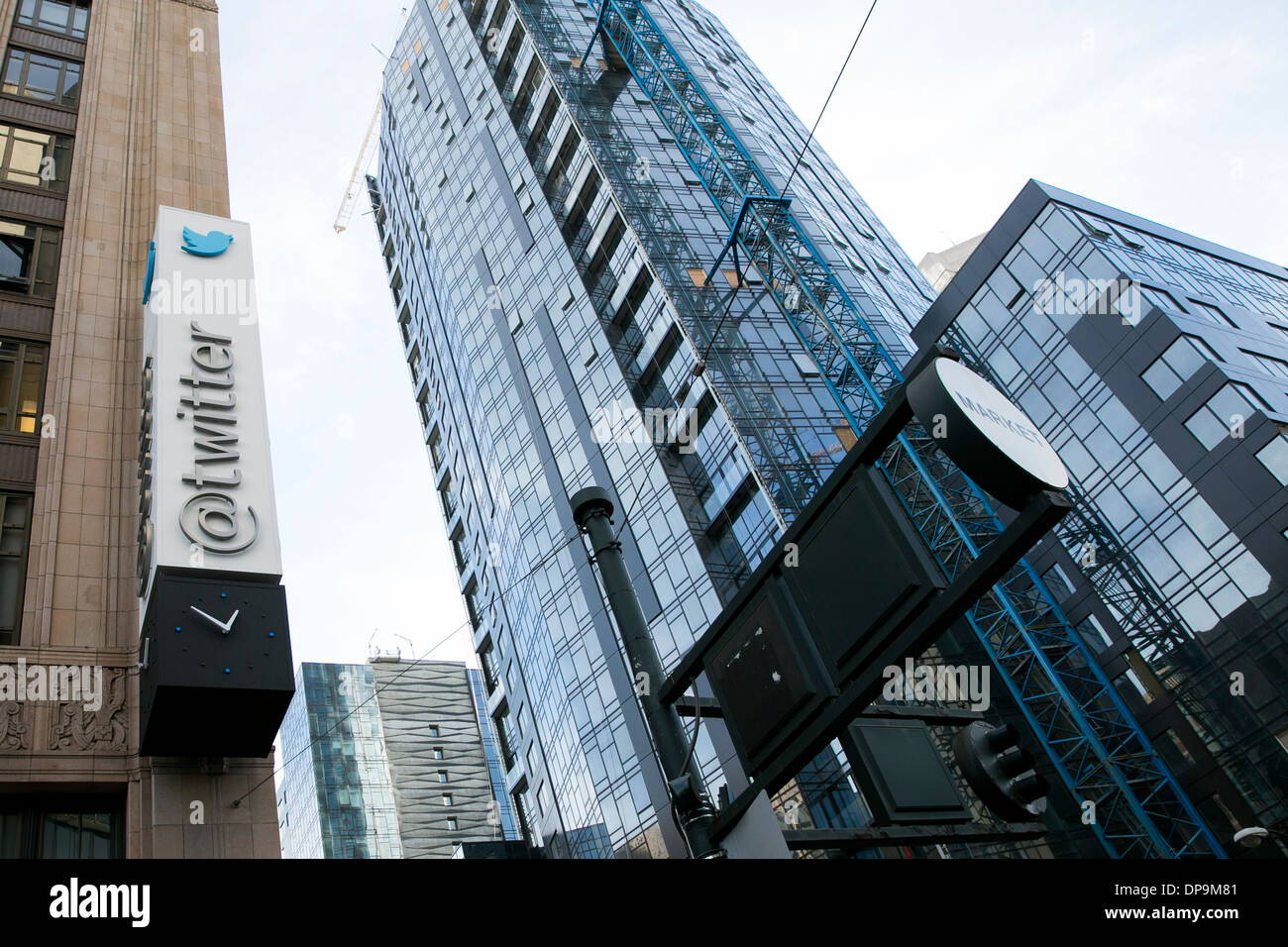 Le siège de Twitter à San Francisco, Californie. Banque D'Images