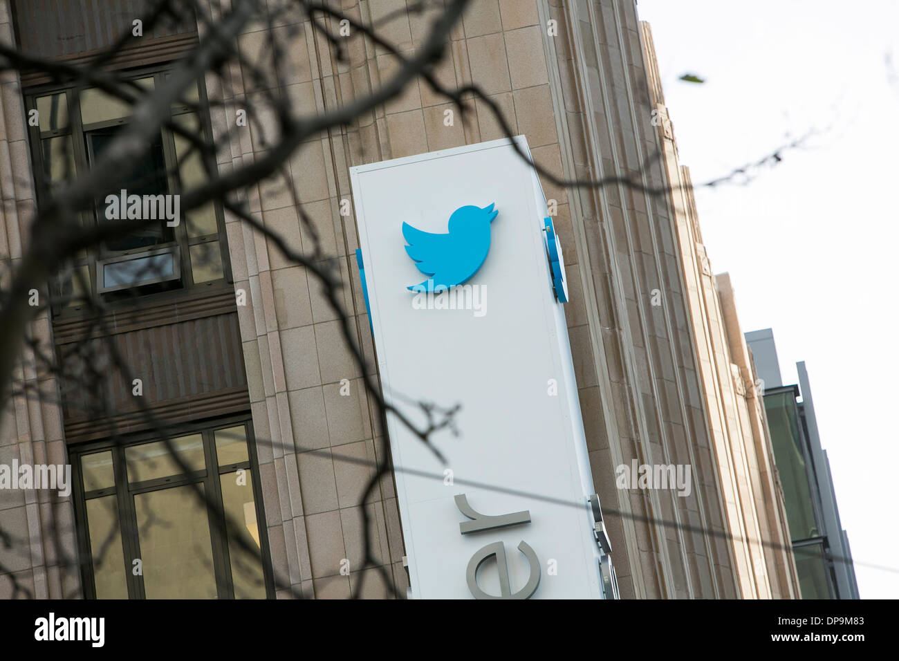 Le siège de Twitter à San Francisco, Californie. Banque D'Images