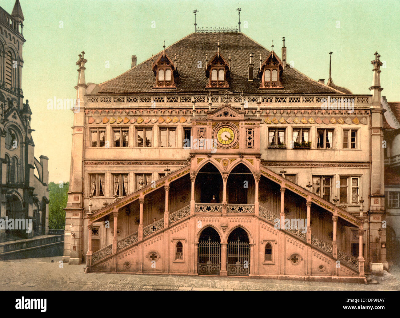 L'hôtel de ville, Berne, Suisse, vers 1900 Banque D'Images