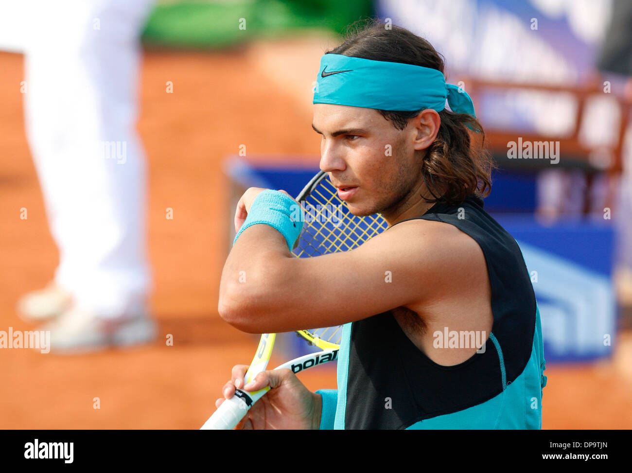 L'Espagne est le joueur de tennis Rafa Nadal vu lors d'un match dans l'île de Majorque, Espagne. Banque D'Images