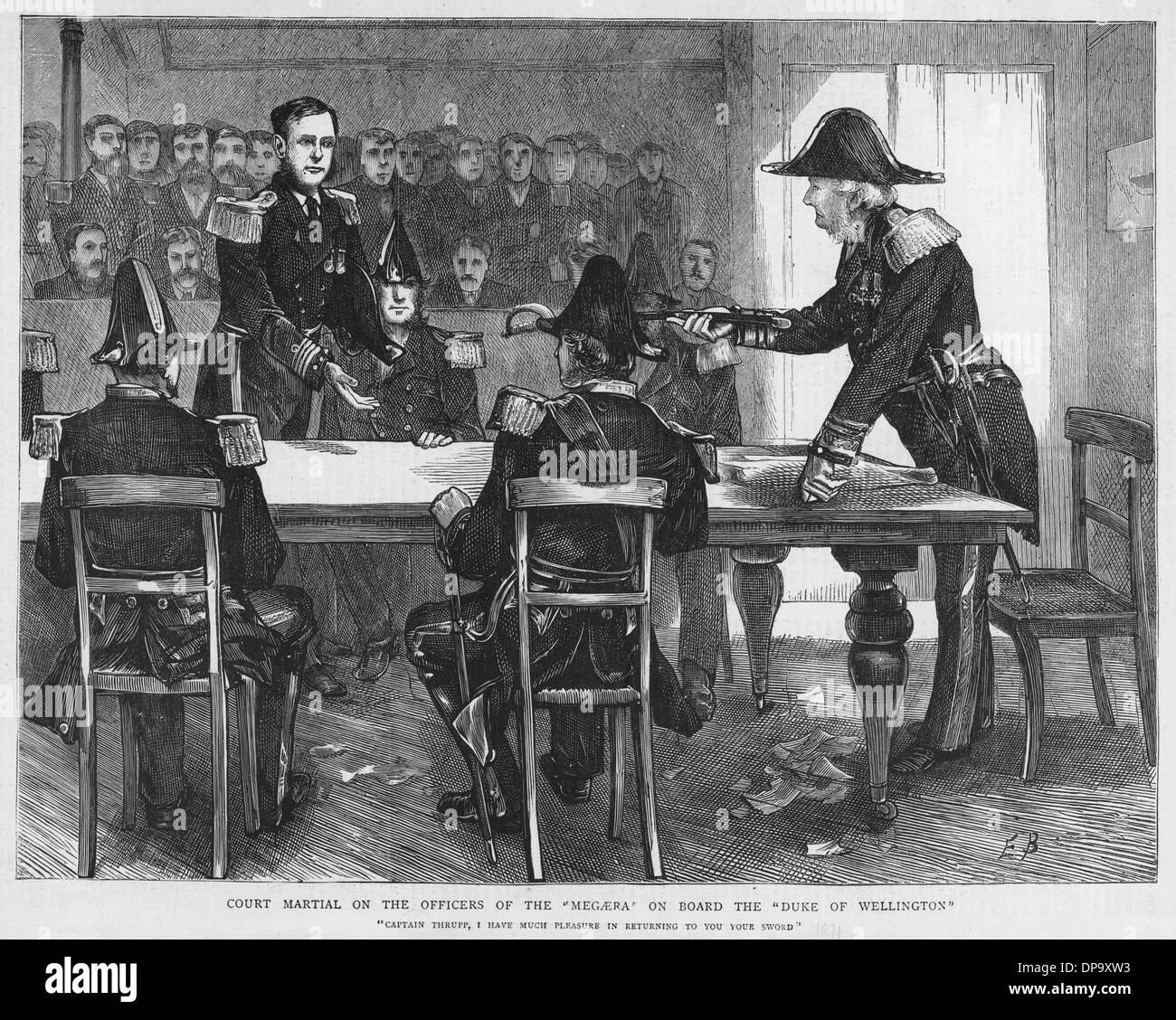 La COUR MARTIALE DE LA MARINE Banque D'Images