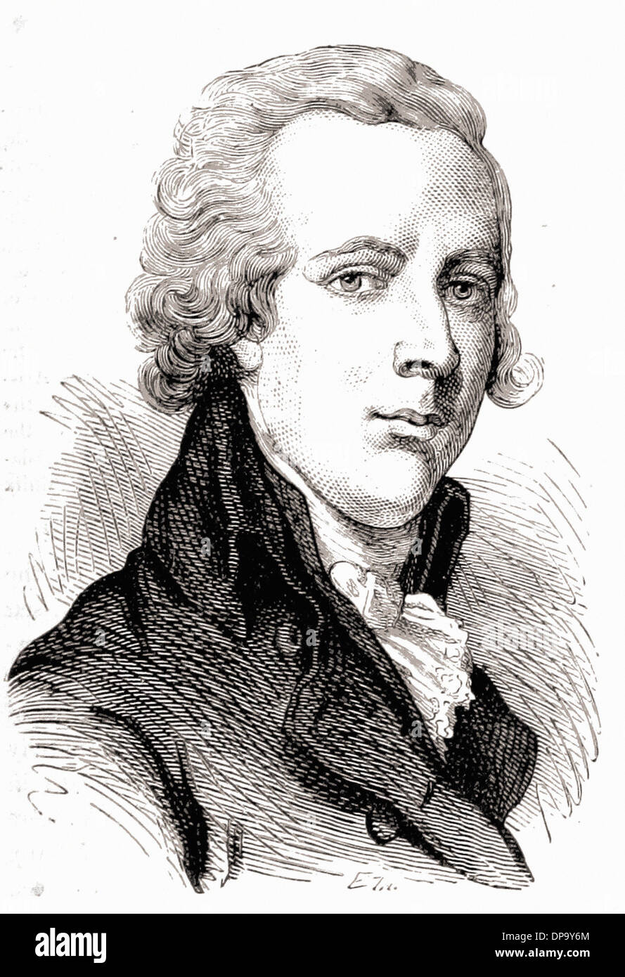 Portrait de William Pitt - La gravure XIX ème siècle Banque D'Images