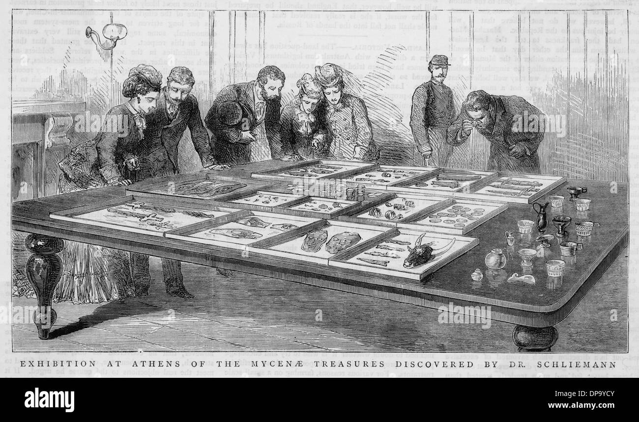 Trouvailles de Mycènes/1877 Banque D'Images
