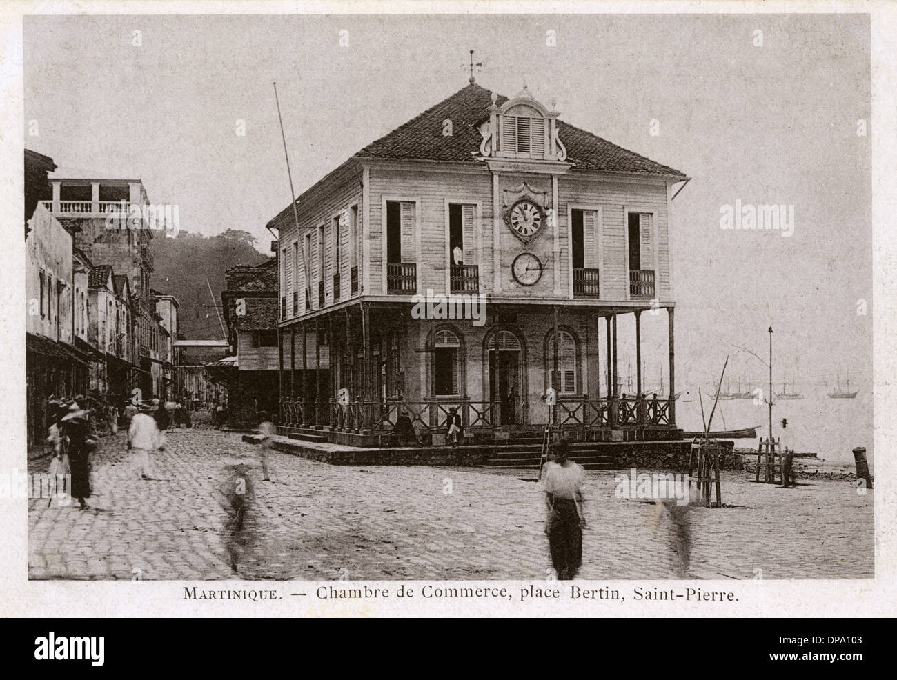 Chambre de Commerce, Saint Pierre, Martinique Banque D'Images
