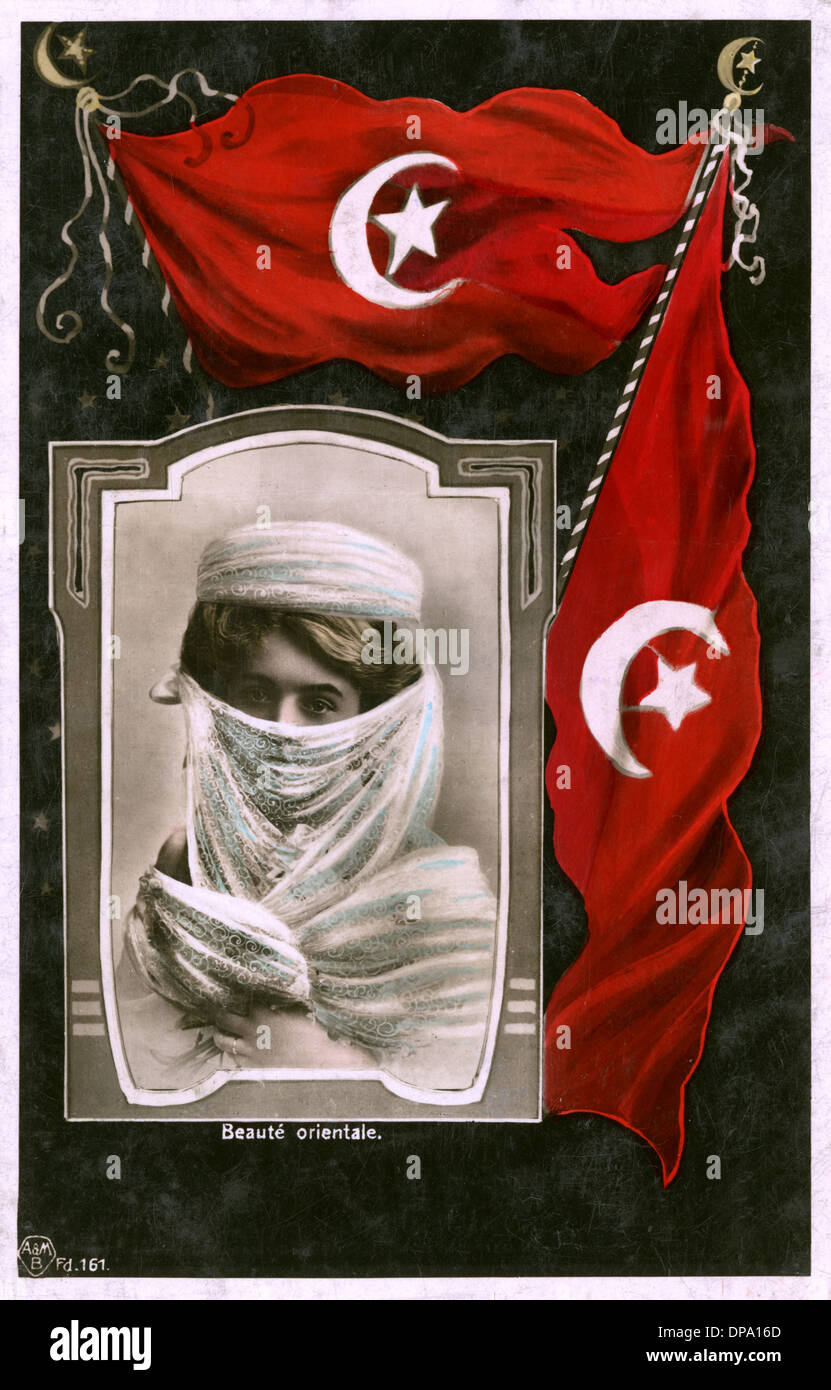 - Beauté Oriental ottoman turc Flags Banque D'Images