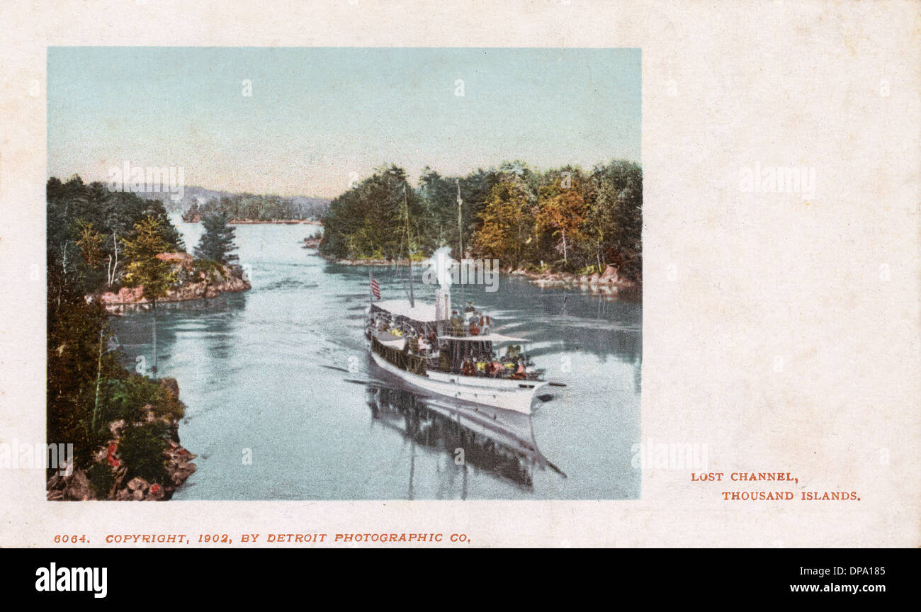 Canal perdu, Mille-Îles, le lac Ontario Banque D'Images