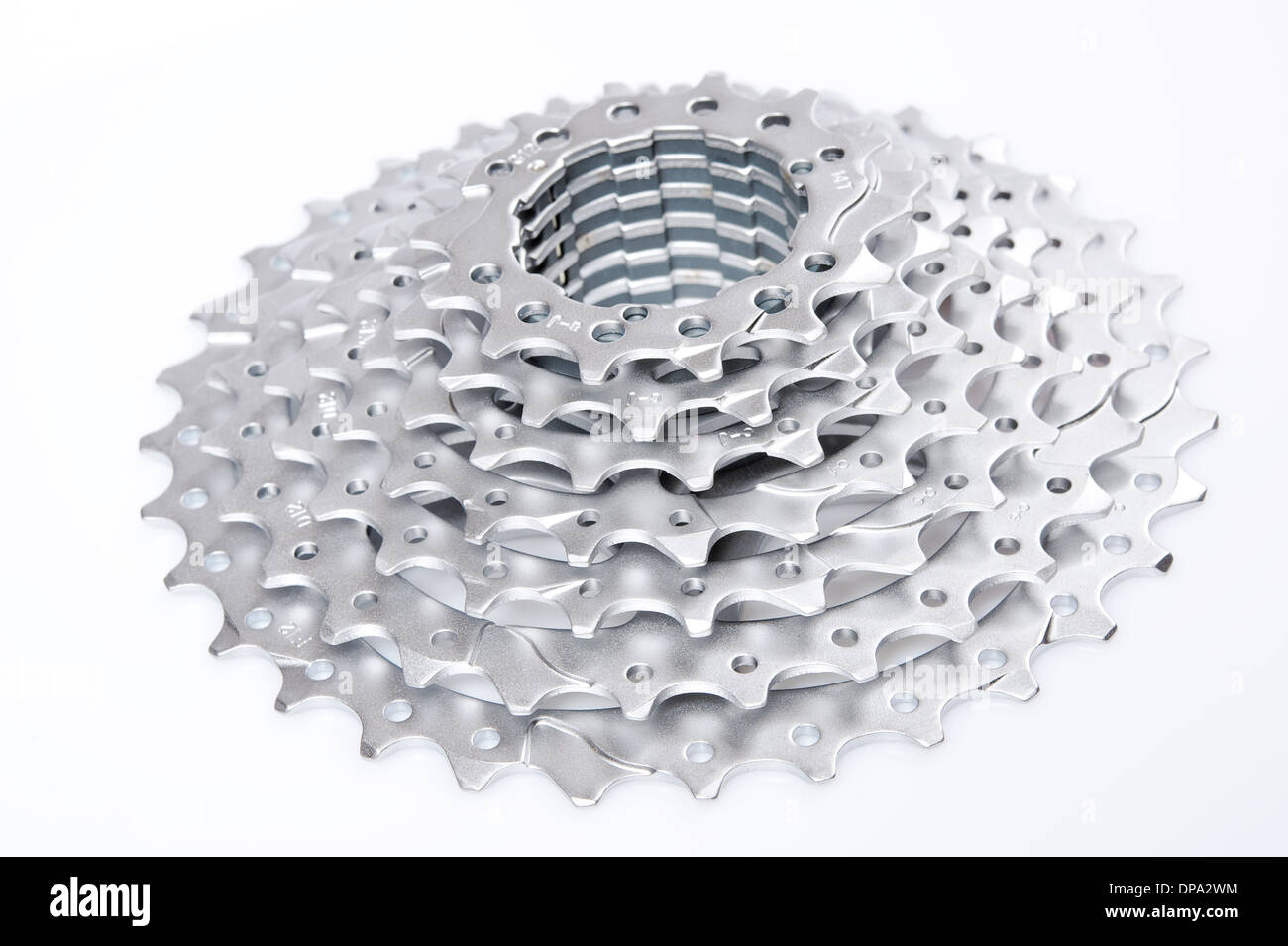 Vue de dessus de la cassette de vélo Banque D'Images